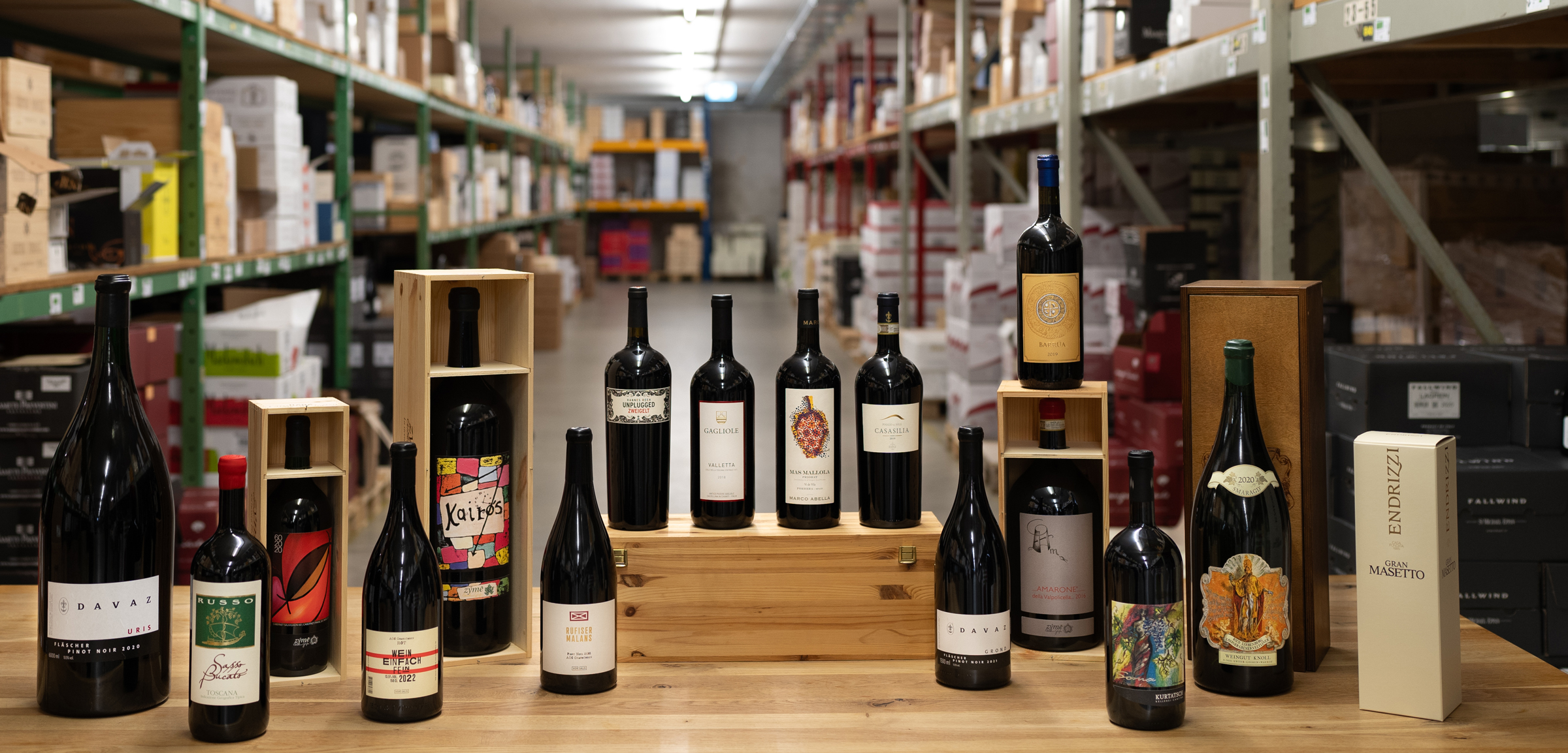 Von Salis Wein Grossflaschen Formate Bild Lager