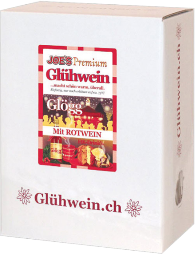 Joe's Roter Premium Glühwein 8°, Schweiz, 10 Liter-Box
