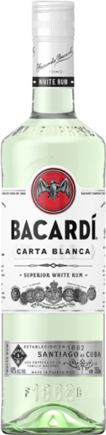 Bacardi Carta Blanca 37.5°, Superiour White Rum, Santiago de Cuba