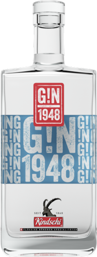 Kindschi Gin 1948 41°, Schweiz, Graubünden