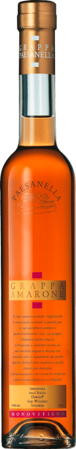 Paesanella Grappa Amarone Barrique 41°, Italien, Valpolicella