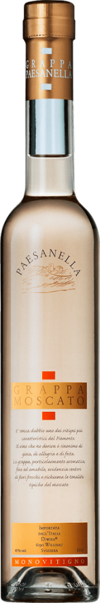 Paesanella Grappa di Moscato 41°, 50cl, Italien, Piemont