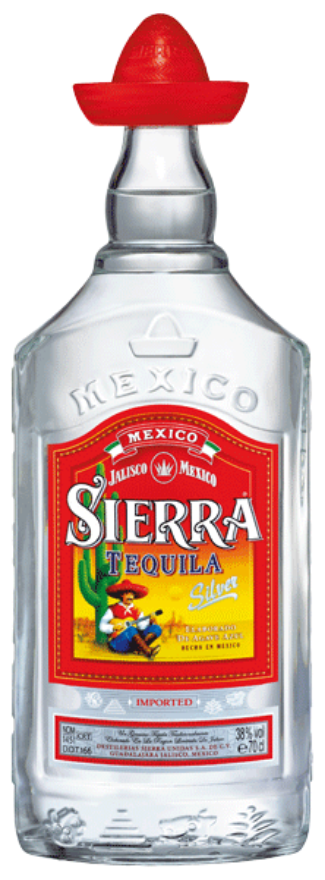 Sierra Tequila Silver 38°, Mexiko