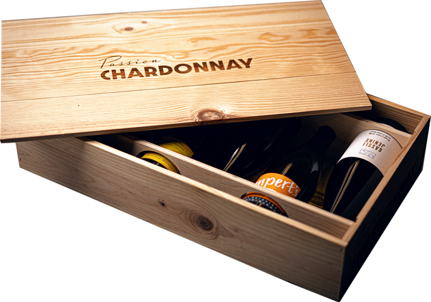 Passion Chardonnay Vintage 2018, Die ganze Vielfalt der Bündner Weinwelt, 6er-Holzkiste