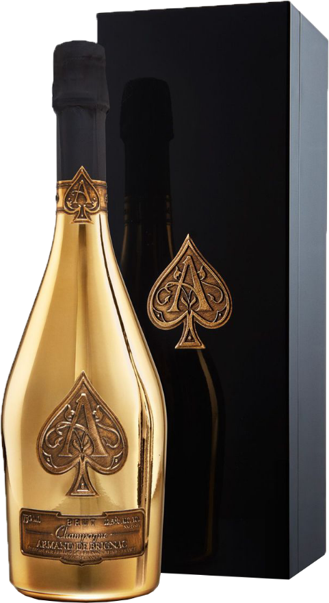 Armand de Brignac Brut Gold Champagner Box, Frankreich, Champagne, in der edlen 1er Wood Box, Pinot Noir, Chardonnay, Pinot Meunier, Robert Parker: 93