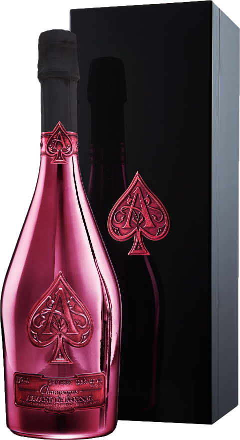 Armand de Brignac Brut Rosé Champagner Box, Frankreich, Champagne, in der edlen 1er Wood Box, Pinot Noir, Chardonnay, Pinot Meunier, Robert Parker: 90, Wine Spectator: 92