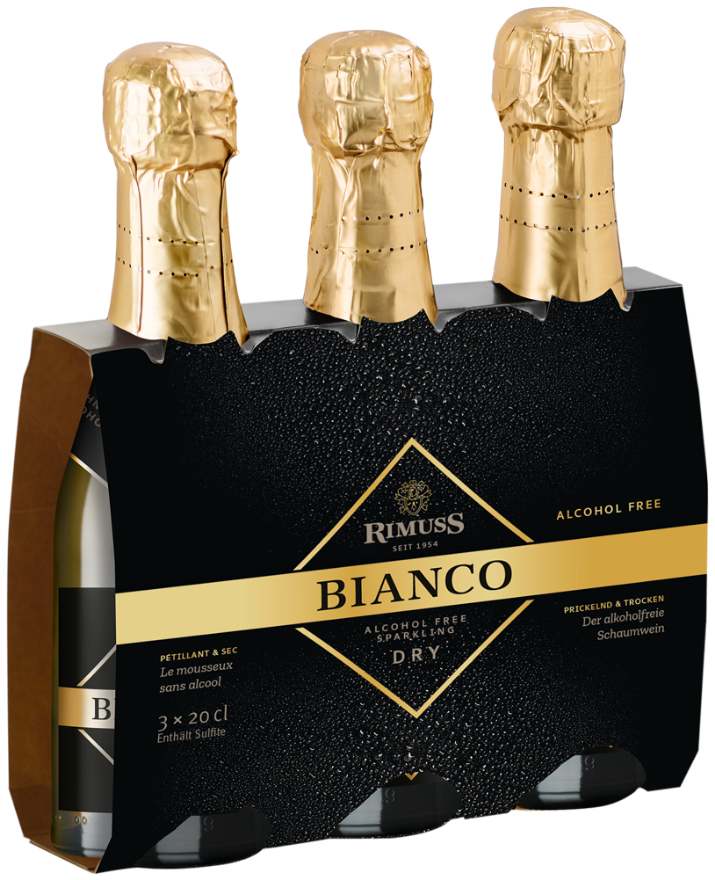 Rimuss Bianco Sparkling Dry Triopack (3x20cl), Alcoholfree Sparkling