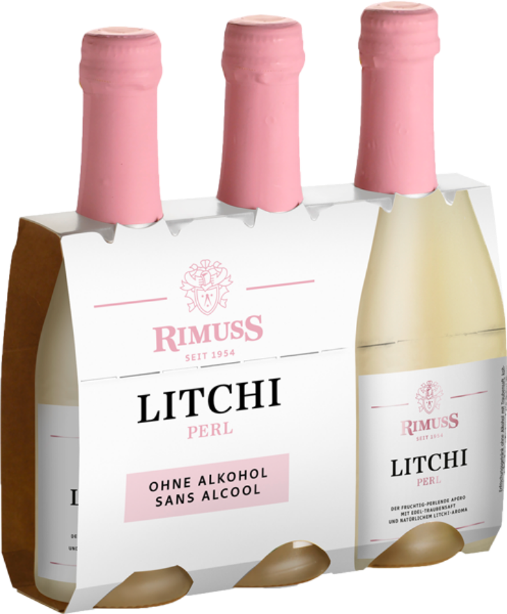 Rimuss Litchi Perl Piccolo Triopack (3x20cl), Apéro-Getränk ohne Alkohol