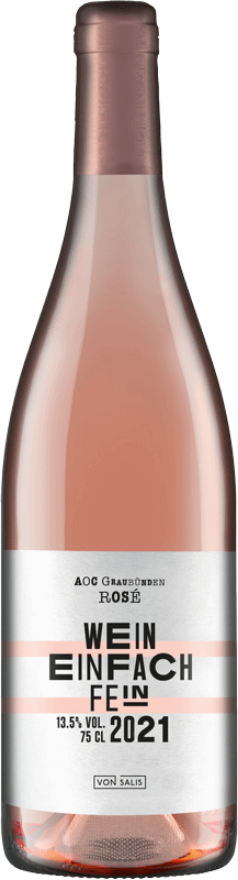 von Salis «Wein einfach fein» ROSÉ 2021, AOC Graubünden, Pinot Noir, Graubünden, Falstaff: 90