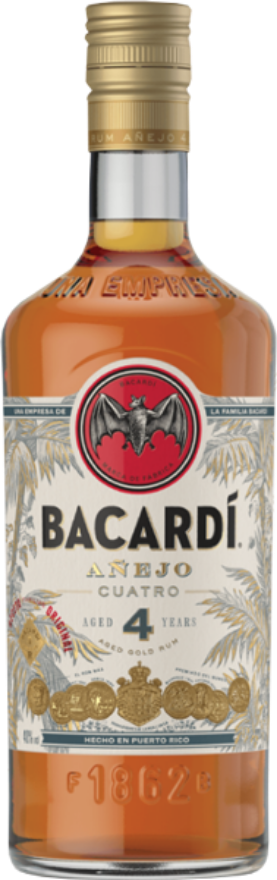 Bacardi Añejo 4 Cuatro 40° Bacardi Añejo 4 Cuatro 40°