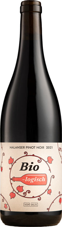 von Salis BIO-logisch Malanser Pinot Noir 2021, AOC Graubünden, BIO Knospe, Vegan (inkl. 0.9% Bio Suisse Lizenzgebühren), Pinot Noir, Graubünden