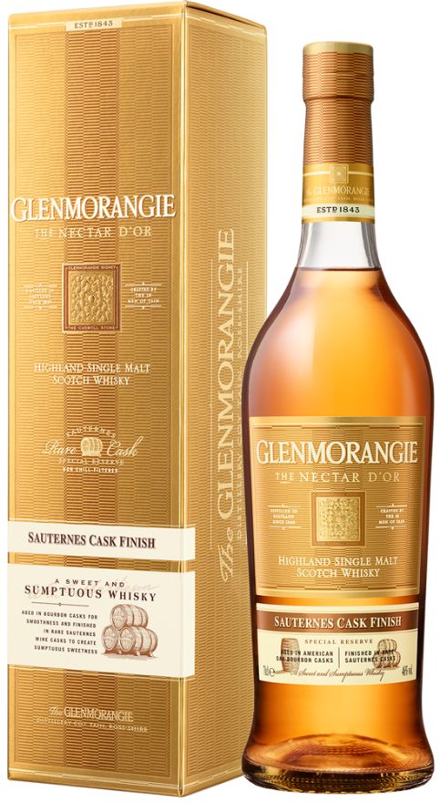 Glenmorangie Sauternes Cask Finish Nectar d’Or 46°, Highland Single Malt Scotch Whisky, Gift Box