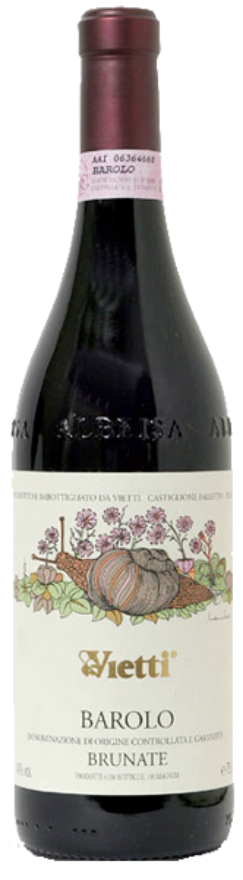 Vietti Barolo Brunate di La Morra 2018, Barolo DOCG, Nebbiolo, Piemonte, Wine Spectator: 95, James Suckling: 94, Robert Parker: 95, Antonio Galloni: 94