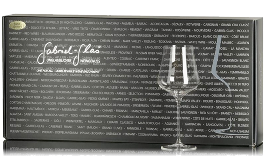 Wein-Glas René Gabriel GOLD 6er Designkarton, ca. 90 Gramm, mundgeblasen