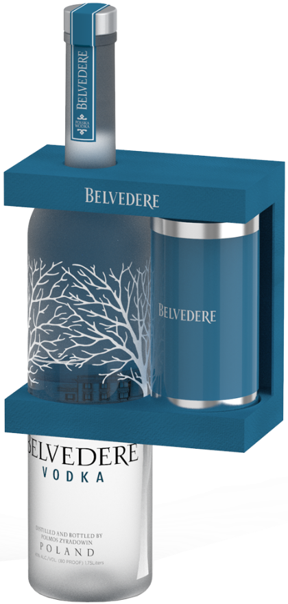 Belvedere Pure Vodka With Mini Cocktail Shaker 40° Belvedere Pure Vodka With Mini Cocktail Shaker 40°