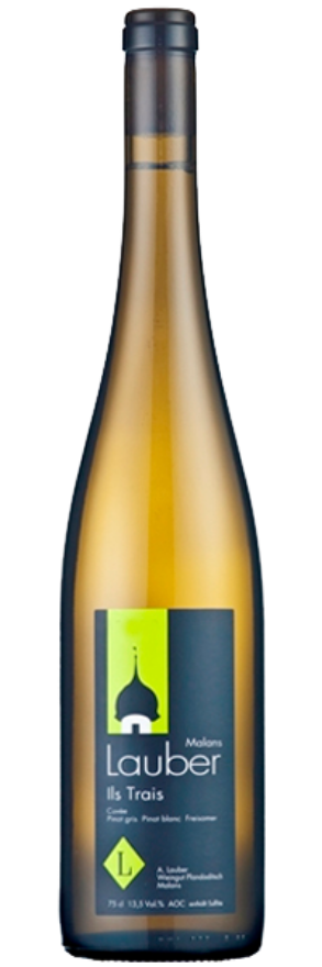 Lauber Malanser Ils Trais 2022, AOC Graubünden, Pinot Blanc, Pinot Gris, Freisamer, Graubünden