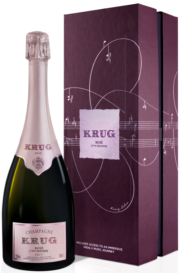 Krug Champagner Rosé 27 Echos, Frankreich, Champagne, Limited Edition, Gift Box, Pinot Noir, Chardonnay, Pinot Meunier