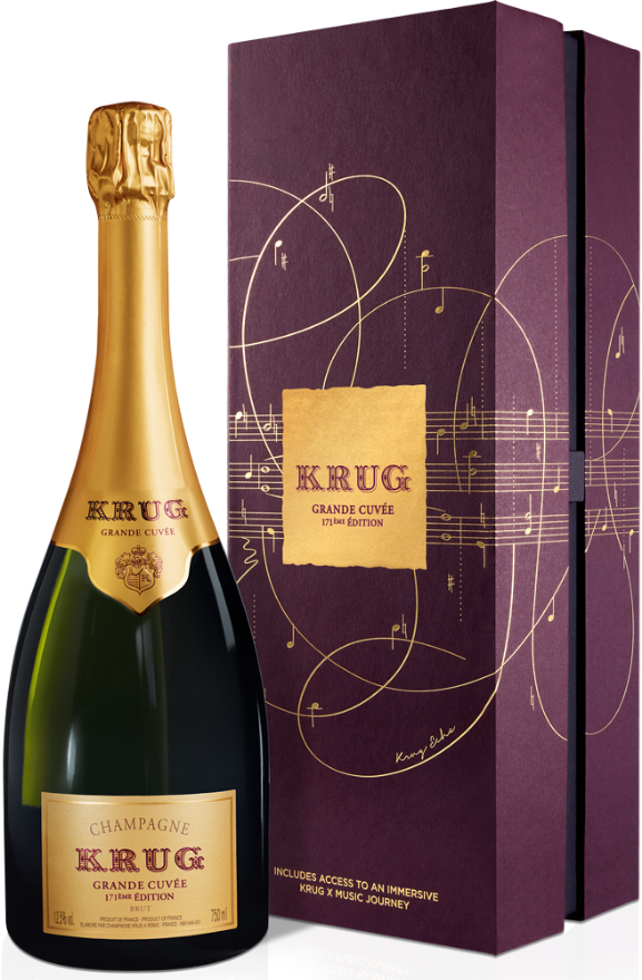 Krug Grande Cuvée Brut Champagne 171 Echoes, Frankreich, Champagne, Limited Edition, Gift Box, Pinot Noir, Chardonnay, Pinot Meunier