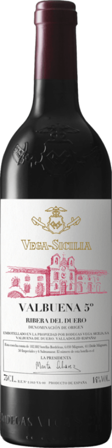 Vega Sicilia Valbuena 5° 2019, Ribera del Duero DO, Tempranillo, Merlot, Ribera del Duero, Robert Parker: 96