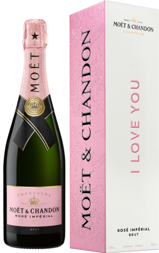 Moët & Chandon Rosé Impérial Brut «I Love You», 75cl, Giftbox, Frankreich, Champagne, Pinot Noir, Pinot Meunier, Chardonnay
