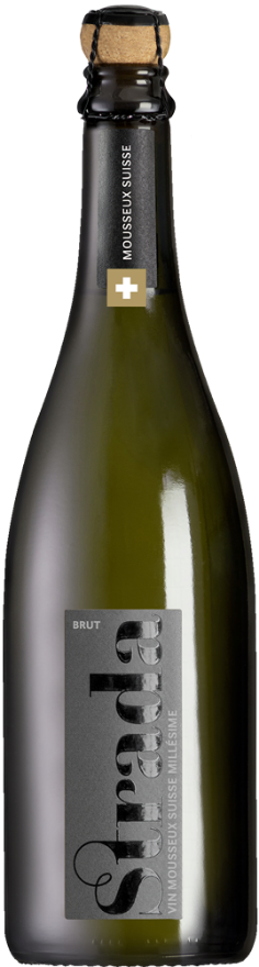 Strada Mousseux Brut, 75cl, Vin Mousseux Suisse, Pinot Noir, Schaumwein Schaffhausen