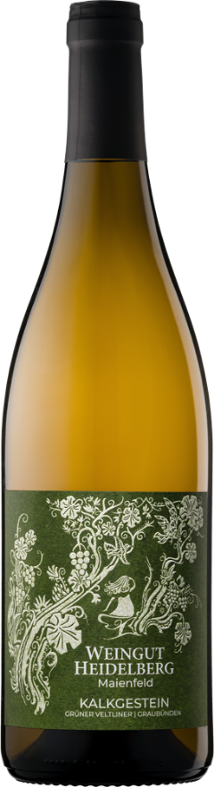 Heidelberg Grüner Veltliner Kalkgestein 2023, 75cl, AOC Graubünden, Maienfeld, Grüner Veltliner, Graubünden