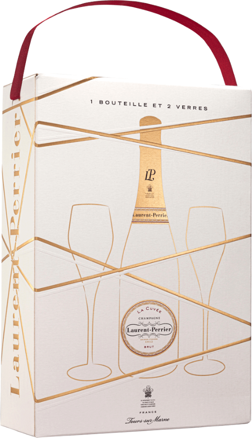 Laurent Perrier Champagne La Cuvée + 2 Gläser, 75cl, Frankreich, Champagne, Chardonnay, Pinot Noir, Pinot Meunier