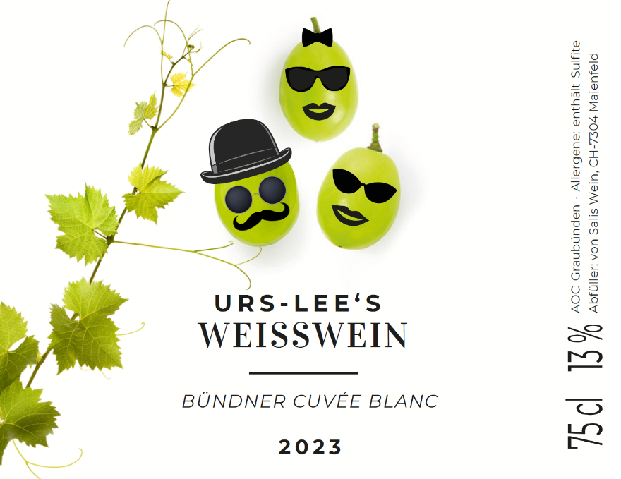 Bündner Cuvée Blanc URS LEE'S 2024, 75cl, AOC Graubünden, Crest'ota Edition, Pinot Noir, Pinot Blanc, Sauvignon Blanc, Graubünden