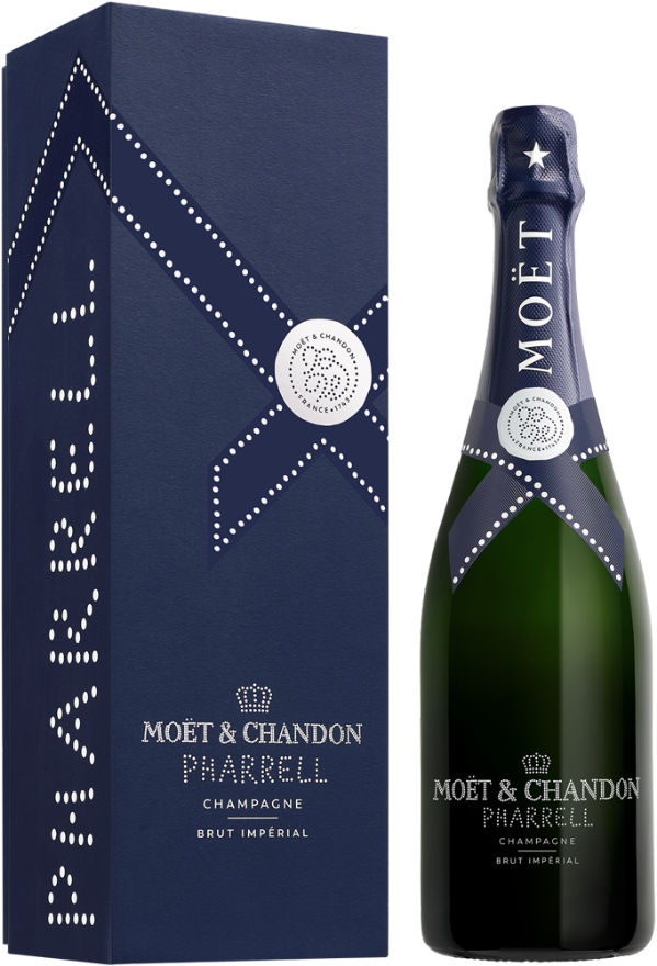 Moët & Chandon Brut Impérial Pharrell Williams, 75cl, Champagne, Limited Edition, Giftbox BLUE, Pinot Noir, Pinot Meunier, Chardonnay