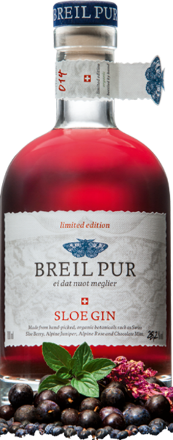 Breil Pur Sloe Gin 30°, 70cl, Schweiz, Graubünden - Ausverkauft