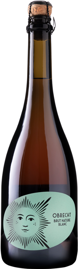 Obrecht Brut Nature Blanc 2023, 75cl, AOC Graubünden, Chardonnay, Schaumweine Graubünden, Falstaff: 93