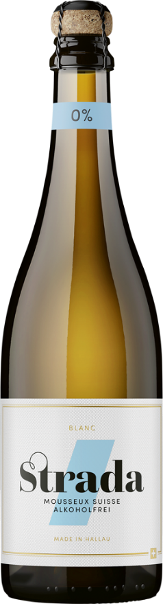 Strada Mousseux Blanc 0%, 75cl, Mousseux Suisse, alkoholfrei, Schaumwein Schaffhausen