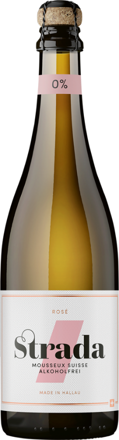 Strada Mousseux Rosé 0%, 75cl, Mousseux Suisse, alkoholfrei, Schaumwein Schaffhausen