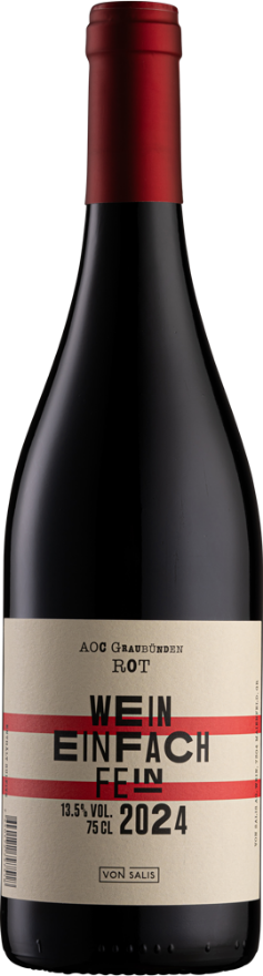 von Salis Wein einfach fein ROT 2024, 75cl, AOC Graubünden, Pinot Noir, Gamaret, Graubünden